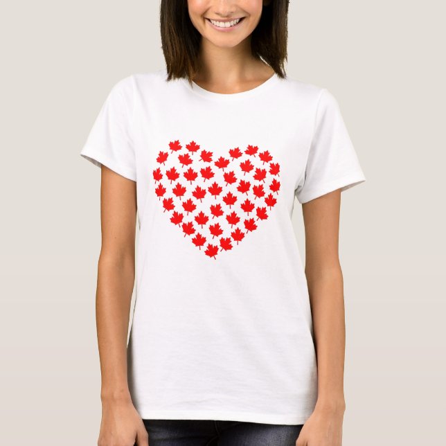 canada maple leaf heart canadian T-Shirt (Vorderseite)