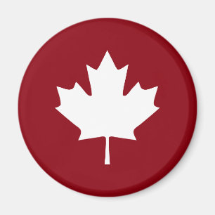Canada Maple Leaf Magnet - Reverse Colors