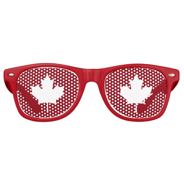 Canada Maple Leaf Party Shades Sonnenbrille (Vorderseite)