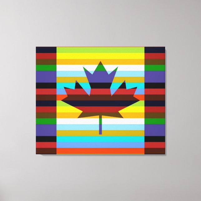 Canada Maple Leaf Pop Art Leinwanddruck (Vorderseite)