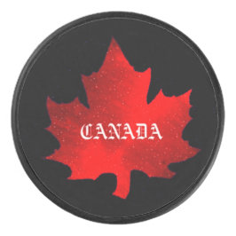CANADA MAPLE LEAF Puck