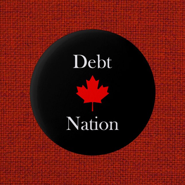 Canada Maple Leaf Schulden Nation Dark Color Button (Von Creator hochgeladen)