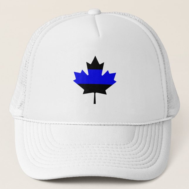 Canada Maple Leaf Thin Blue Line Truckerkappe (Vorderseite)