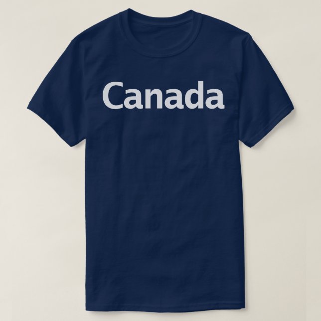 Canada Minimal Typografy White Text T-Shirt (Design vorne)