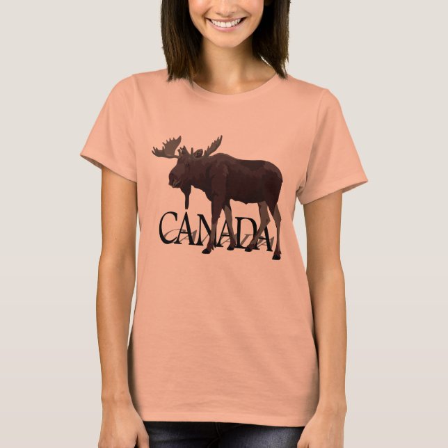 Canada Moose Dress Retro Canadian Moose Souvenir T-Shirt (Vorderseite)