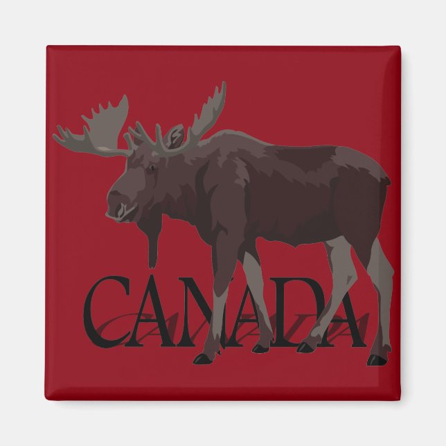 Canada Moose Kühlschrankmagnet Canada Souvenir Mag Magnet (Vorne)