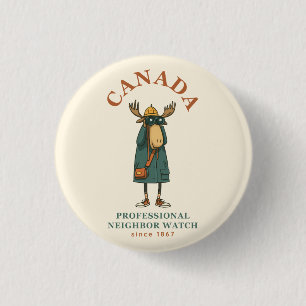 Canada Moose Neighbour Watch Button