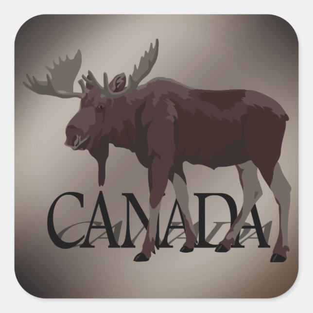Canada Moose Stickers Custom Canada Stickers (Vorderseite)
