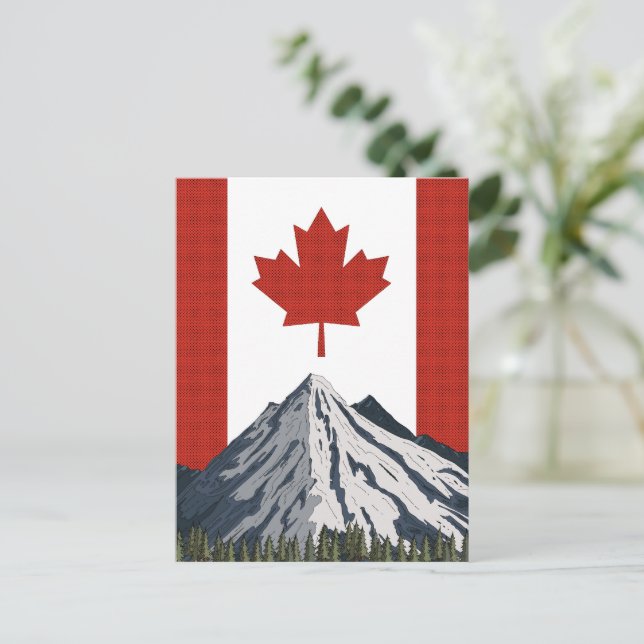 Canada Mountain Travel Poster Postkarte (Stehend Vorderseite)