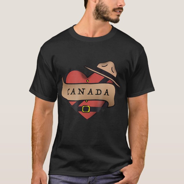 Canada Mountie, Canada Day, I Liebe Canada T-Shirt (Vorderseite)