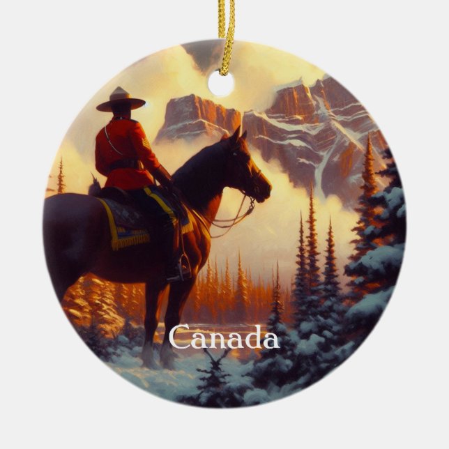 Canada Mounty Rockies Christmas Tree Ornament (Vorne)