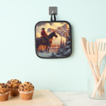 Canada Mounty Rockies Christmas Tree Ornament