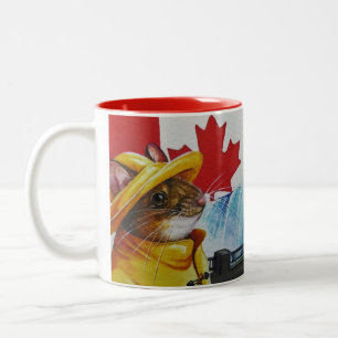 Canada Mouse at Niagara Falls Wasserfarbenart Zweifarbige Tasse