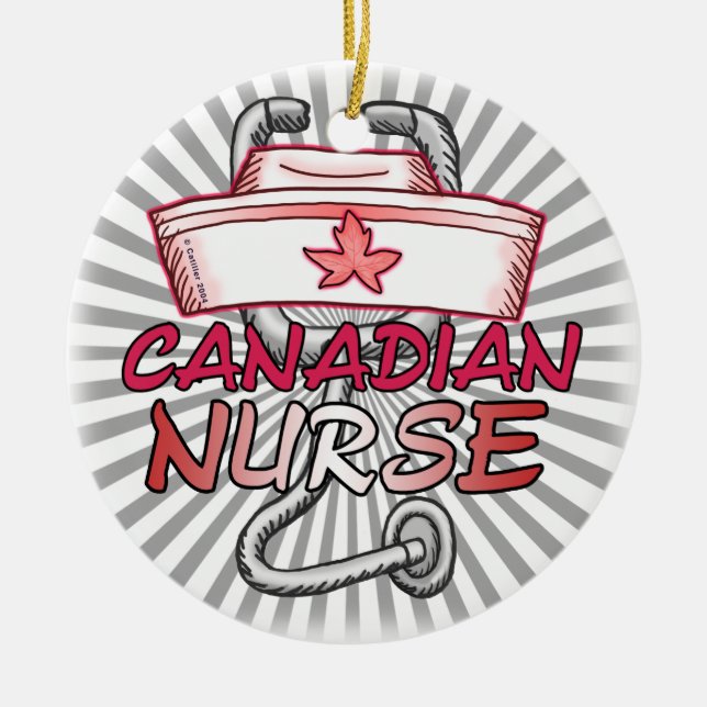 Canada Nurse Keramikornament (Vorne)