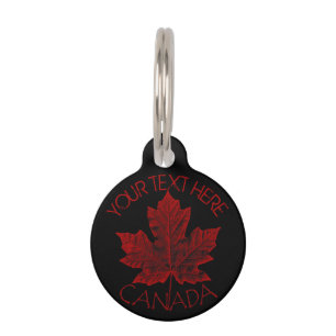 Canada Pet Tag Personalisiert Canada Mapsse Leaf T Haustiermarke