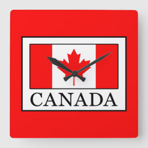 Canada Quadratische Wanduhr