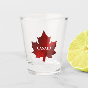 CANADA Red Maple Leaf Schnapsglas