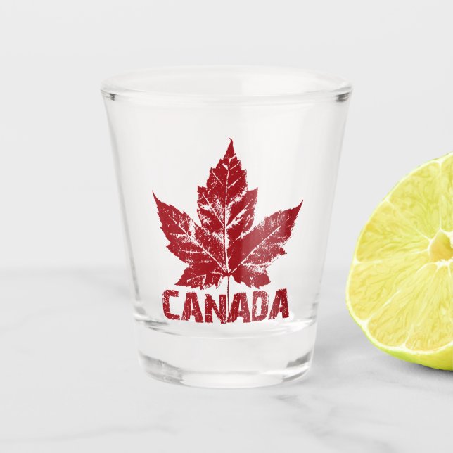 Canada Shot Glasses Custom Cool Canada Souvenirs Schnapsglas (Vorderseite)