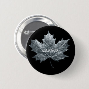 CANADA SILVER MAPLE LEAF BUTTON