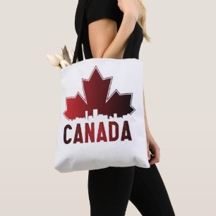 Canada Skyline Gradient Maple Leaf Patriotic