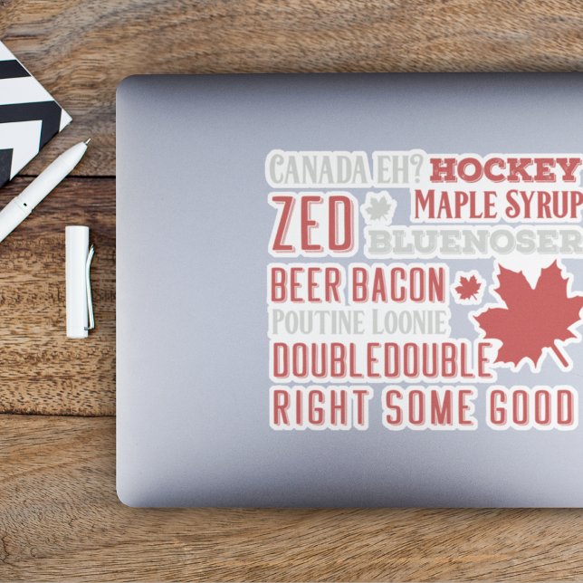 Canada Slang Subway Art Car Vinyl Sticker (Canada's Best
shown as : laptop sticker)
