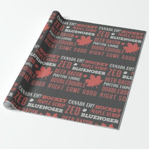 Canada Slang Subway Art Geschenkpapier