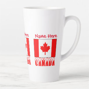 Canada Snow Kanadische Flagge Rot Personalisierte Milchtasse