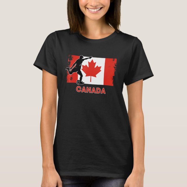 Canada Soccer Fan  2022 National Football Team Fla T-Shirt (Vorderseite)
