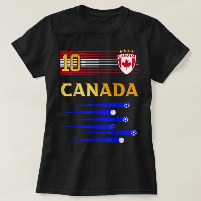 Canada Soccer Jersey Canadian Flag Football Lovers T-Shirt (Design vorne)