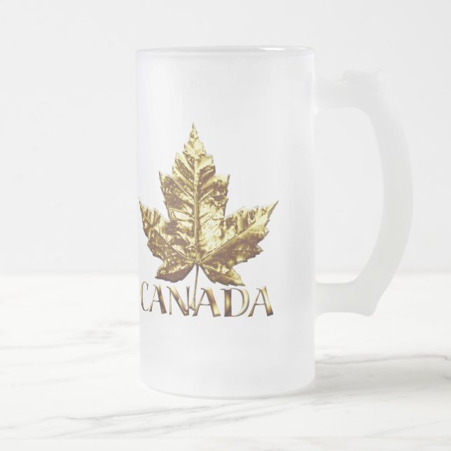 Canada Souvenir Beer Glass Canada Beer Tasse Custo (Rechts)