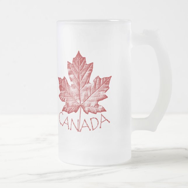 Canada Souvenir Beer Glass Cool Canada Glass Cups Mattglas Bierglas (Rechts)