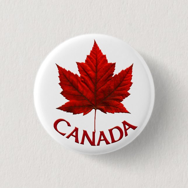 Canada Souvenir Buttons Canada Flag Maple Leaf But (Vorderseite)