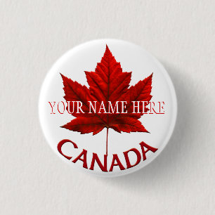 Canada Souvenir Buttons Canada Flag Maple Leaf But