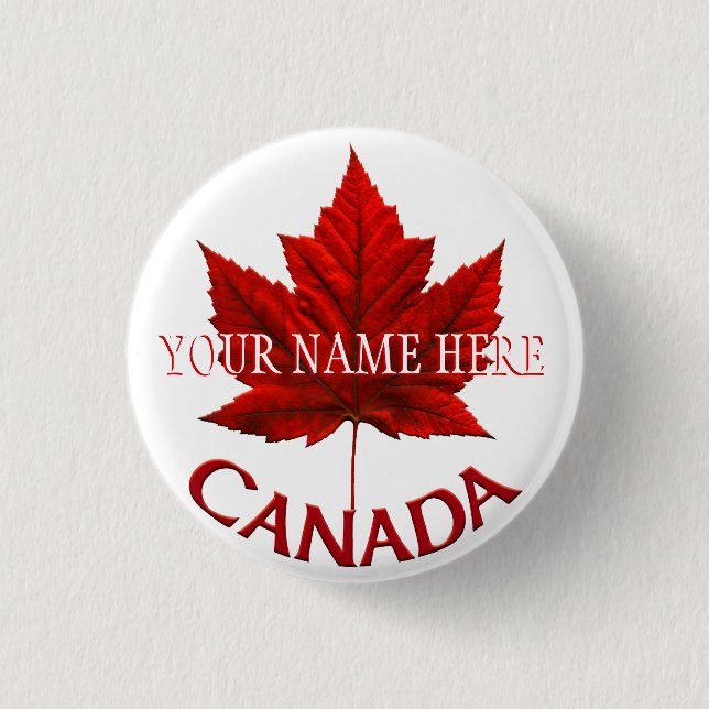 Canada Souvenir Buttons Canada Flag Maple Leaf But (Vorderseite)