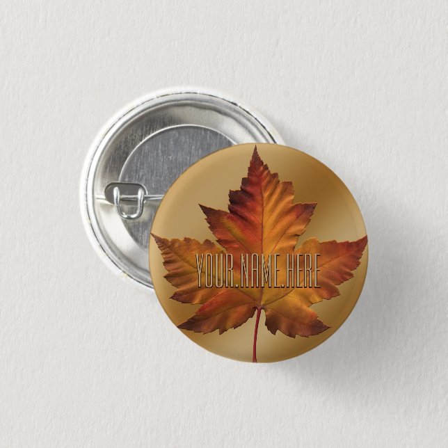 Canada Souvenir Buttons Canada Maple Leaf Button (Vorne & Hinten)