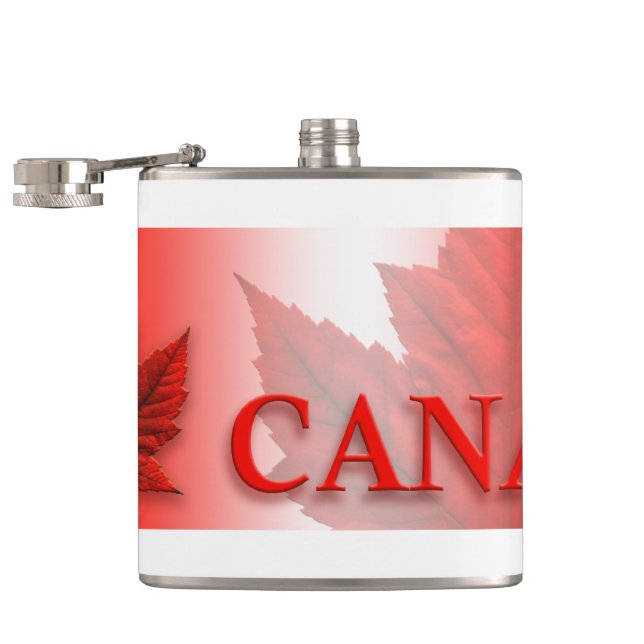 Canada Souvenir Flask Canada Flag Drink Flask Gesc Flachmann (Geöffnet)