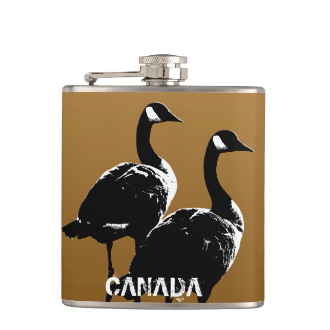 Canada Souvenir Flask Custom Canada Goose Flask Flachmann (Vorderseite)