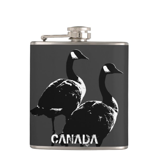 Canada Souvenir Flask Custom Canada Goose Flask Flachmann (Vorderseite)