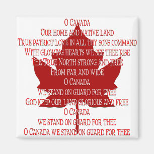 Canada Souvenir Kühlschrankmagnet Canada Anthem Ma Magnet