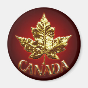 Canada Souvenir Kühlschrankmagnet Gold Maple Leaf  Magnet