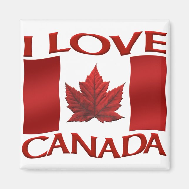 Canada Souvenir Kühlschrankmagnet I Liebe Kanada Magnet (Vorne)