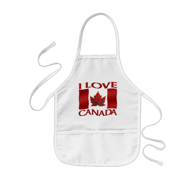 Canada Souvenir Schürze Kid's I Liebe Kanada Schür (Vorne)