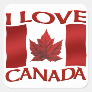 Canada Souvenir Stickers Red Maple Leaf Stickers