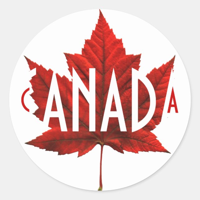 Canada Souvenir Stickers Red Maple Leaf Stickers (Vorderseite)