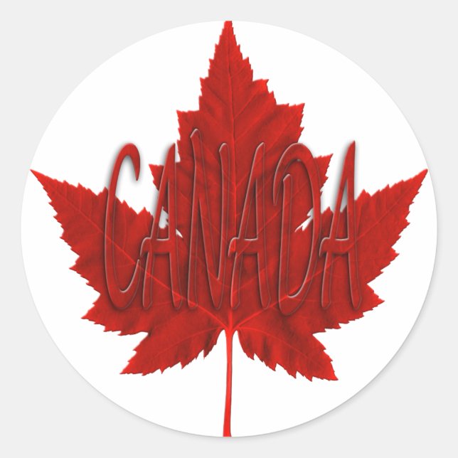 Canada Souvenir Stickers Red Maple Leaf Stickers (Vorderseite)