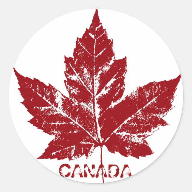 Canada Souvenir Stickers Red Maple Leaf Stickers (Vorderseite)