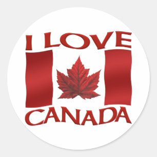 Canada Souvenir Stickers Red Maple Leaf Stickers