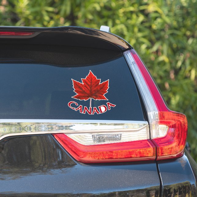 Canada Souvenir Stickers Red Maple Leaf Stickers Aufkleber (Auto Seite)