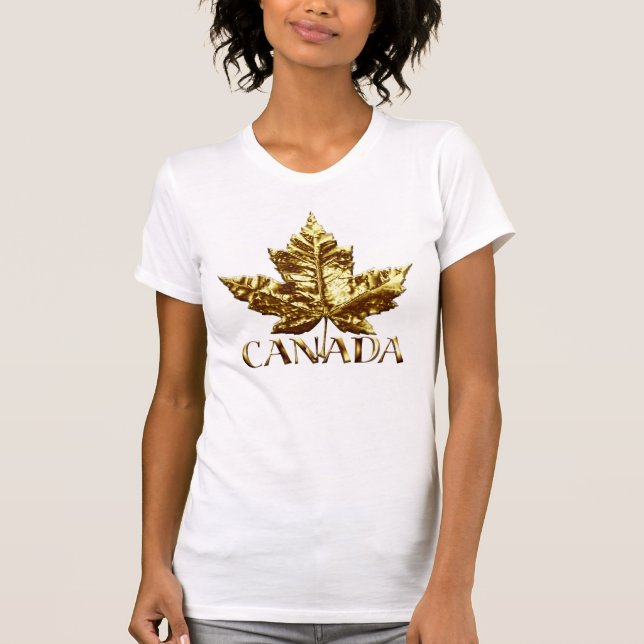 Canada Souvenir T - Shirt Gold Maple Leaf (Vorderseite)