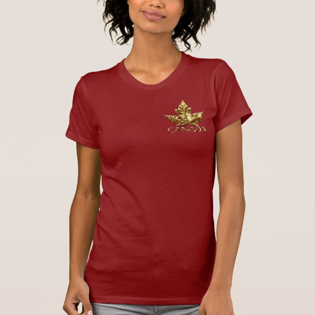 Canada Souvenir T - Shirt Gold Maple Leaf (Vorderseite)